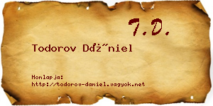 Todorov Dániel névjegykártya